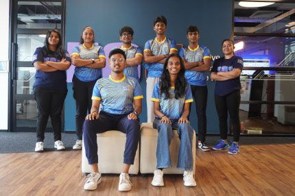 Badminton team group image
