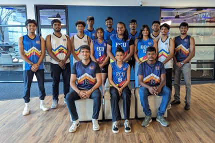 Basketball team group image