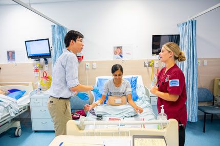 Nurse hospital bed