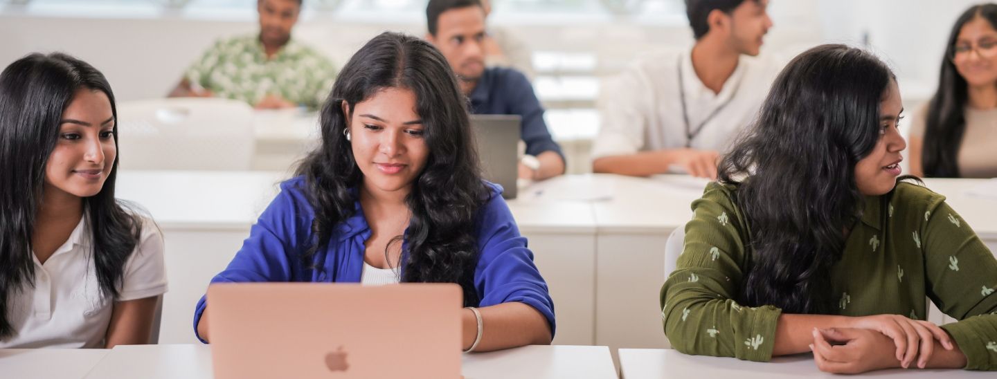 Students sitting in the classroom