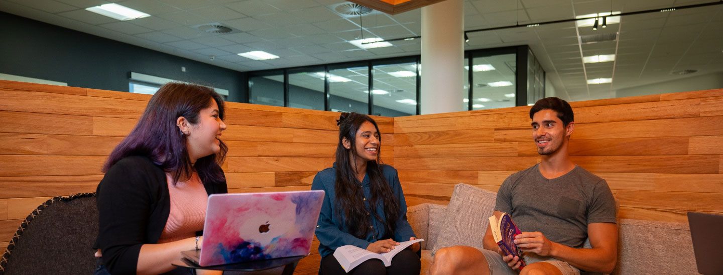 Students inside common area