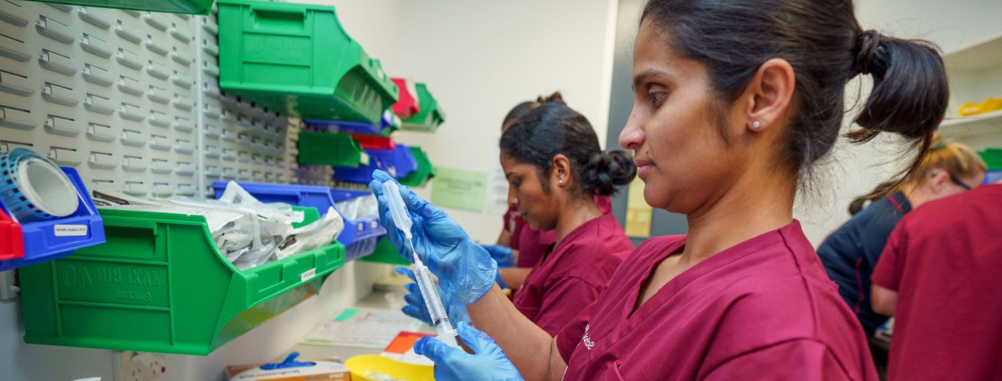 Students science lab