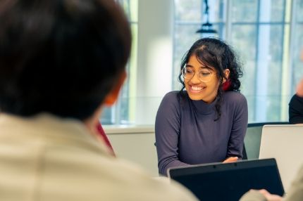 Students working together