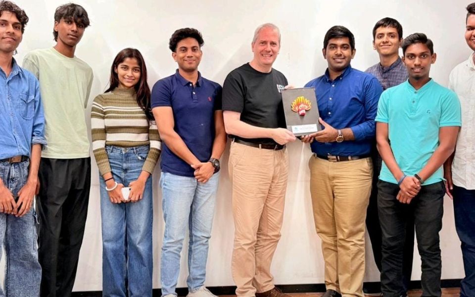 Students group receiving the certificate